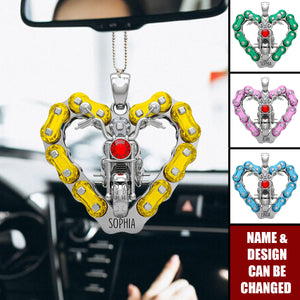 Biker Girl Ornament Personalized Gifts for Bikers