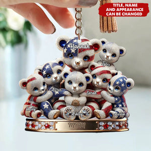 We Love You - Personalized Mother Keychain - Gift For Mom, Grandma