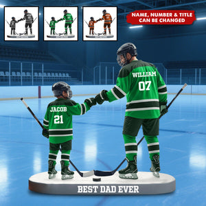 Best Dad Ever - Personalized Custom Shaped Acrylic Plaque, Gifts For Father