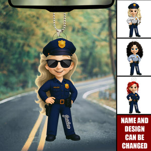 Custom Police Officer - Personalized Acrylic Ornament, Car Hanger, Gift For Law Enforcement