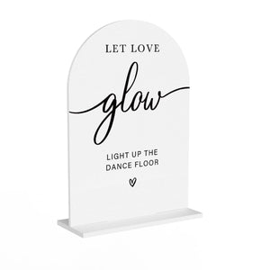 Acrylic Wedding Sign - Wedding Signs for Ceremony, Let Love Sparkle Sign for Wedding
