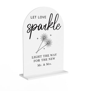 Acrylic Wedding Sign - Wedding Signs for Ceremony, Let Love Sparkle Sign for Wedding