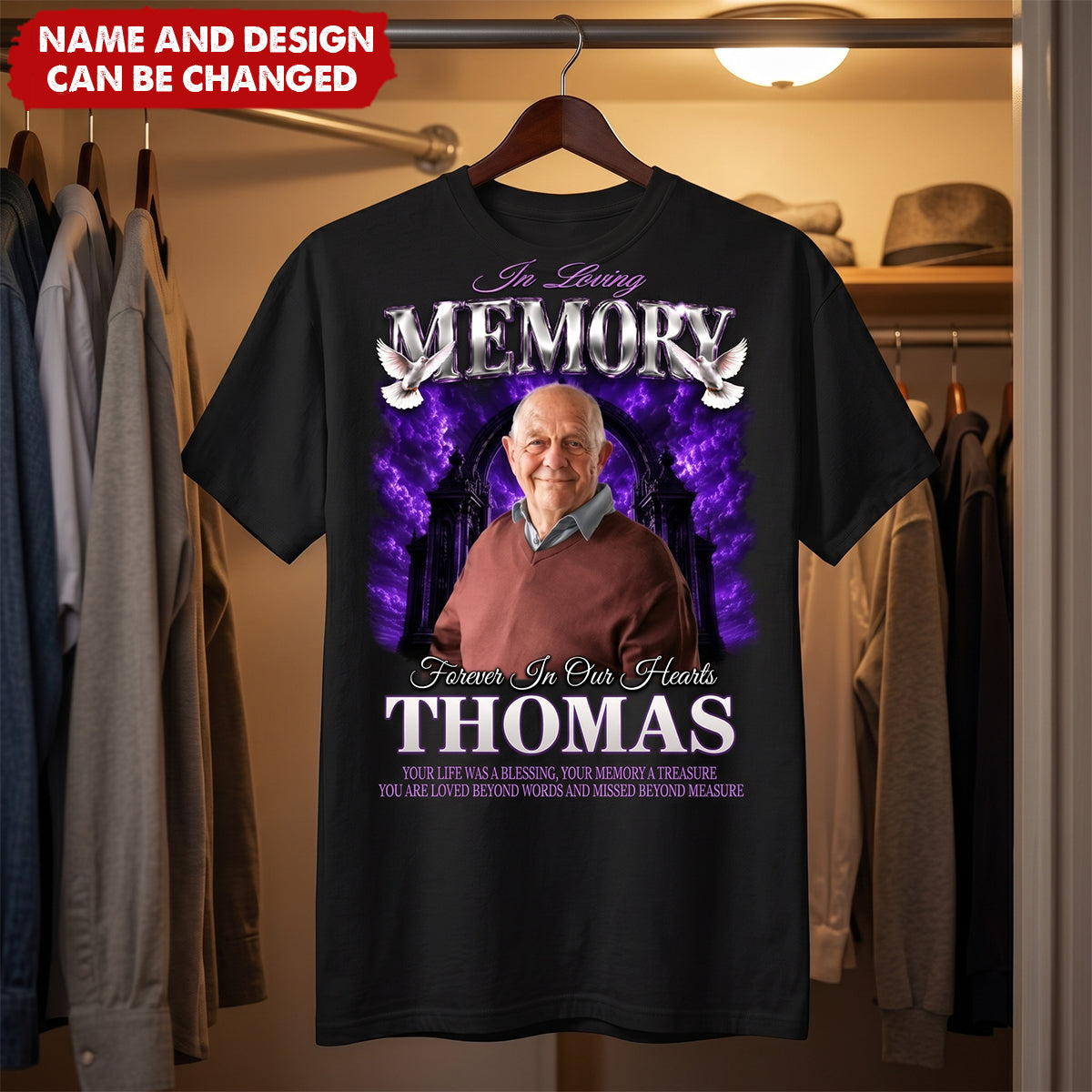 In Loving Memory Custom Photo - Personalized Shirt - Memorial Gift, Sympathy Gift, Celebration of Life