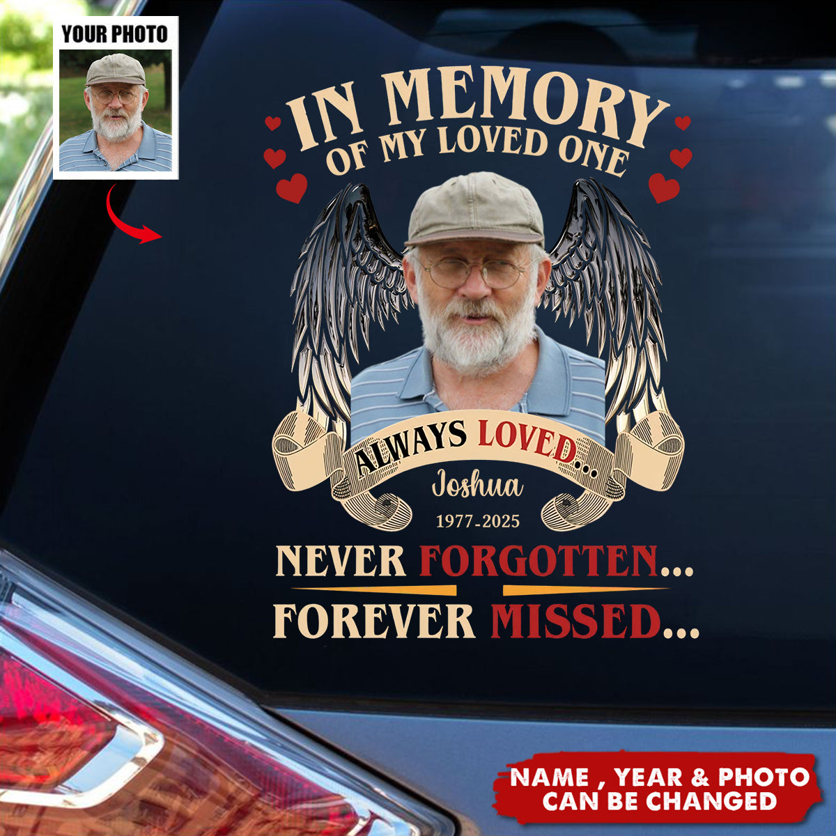 In Memory Of My Loved One - Personalized Decal, Gift For Loss Of Loved One