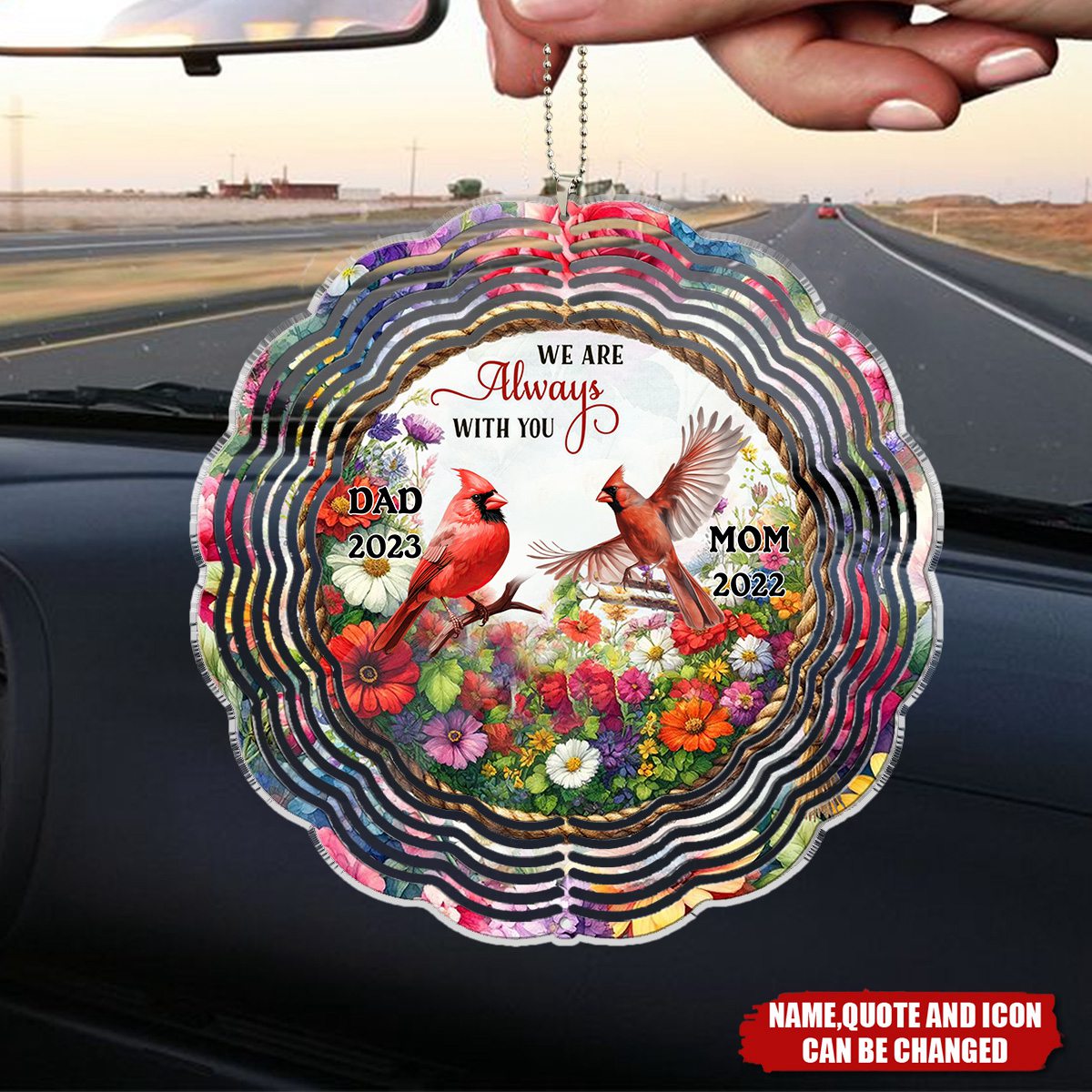 Those We Love Don't Go Away - Personalized Memorial Acrylic Car Ornament