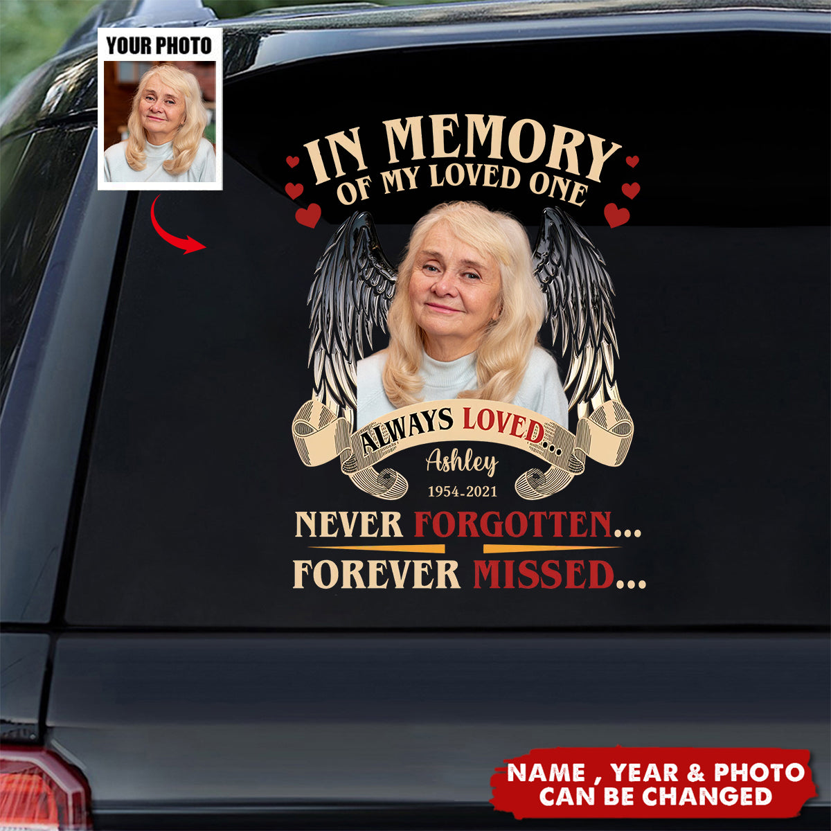 In Memory Of My Loved One - Personalized Decal, Gift For Loss Of Loved One
