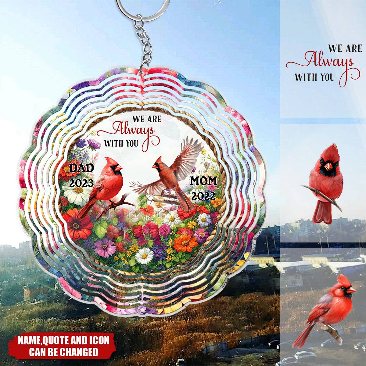 Those We Love Don't Go Away - Personalized Memorial Acrylic Keychain