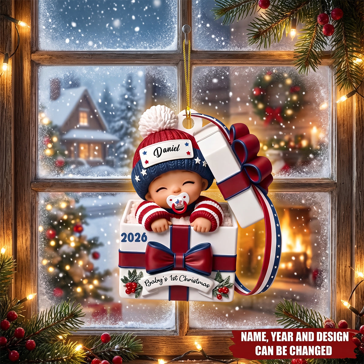 First Christmas With 250 - Personalized 1-Layer Acrylic Ornament