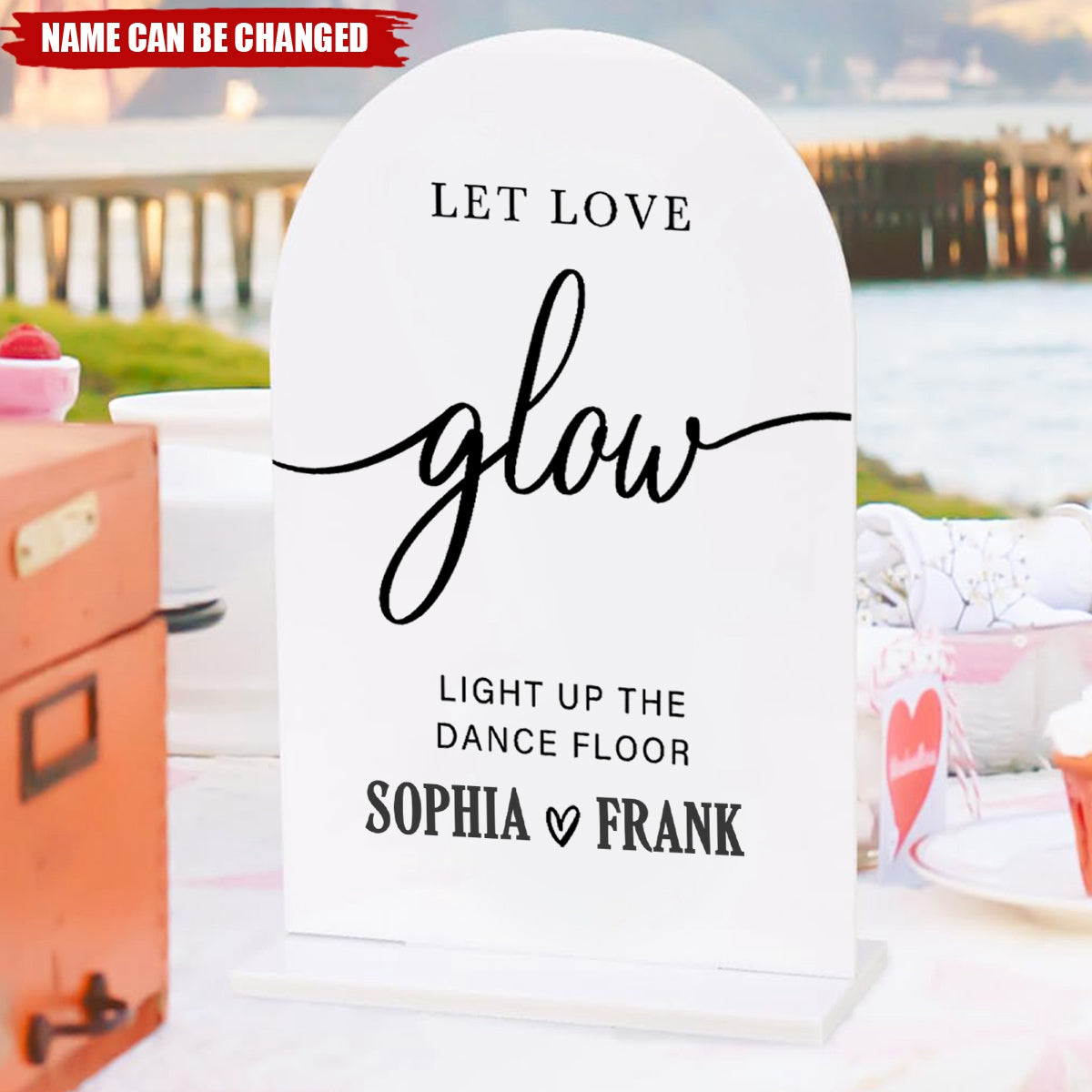 Acrylic Wedding Sign - Wedding Signs for Ceremony, Let Love Sparkle Sign for Wedding