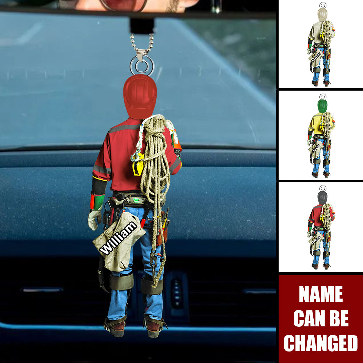 Lineman Acrylic Car Ornament - Personalized Gifts For Lineman