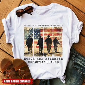 Land of the brave Shirt, Patriotic American Flag Shirt - Personalized Shirt