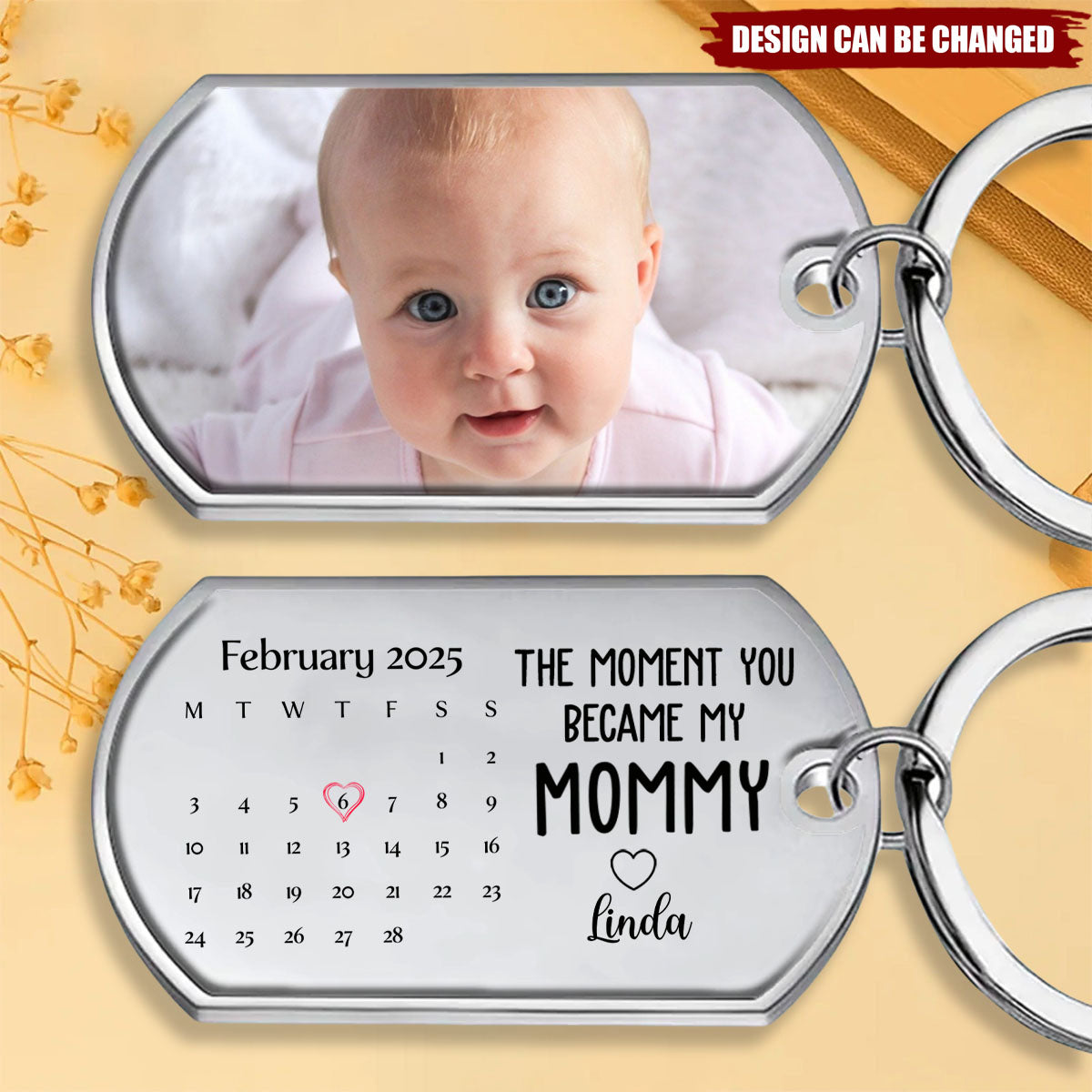 Custom Photo My Mom Is The Best - Family Personalized Custom Keychain - Mother's Day, Baby Shower Gift, Gift For First Mom