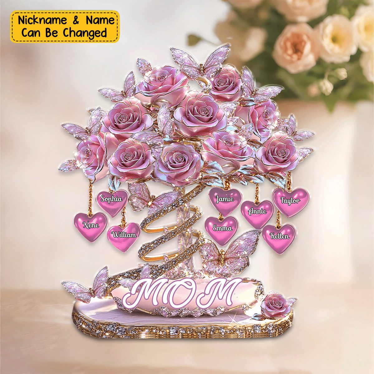 Best Mom Ever - Personalized Mother Custom Shaped Acrylic Plaque