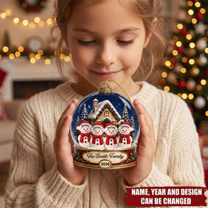 Custom Snowman Acrylic Ornament - Personalized Christmas Birthday Gifts For Mom, Dad, Brother, Sister
