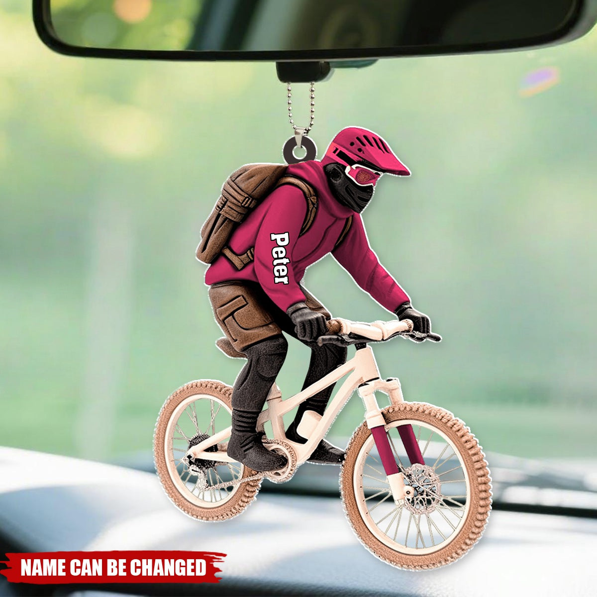 Personalized Racing Bicycle Shaped Acrylic Ornament