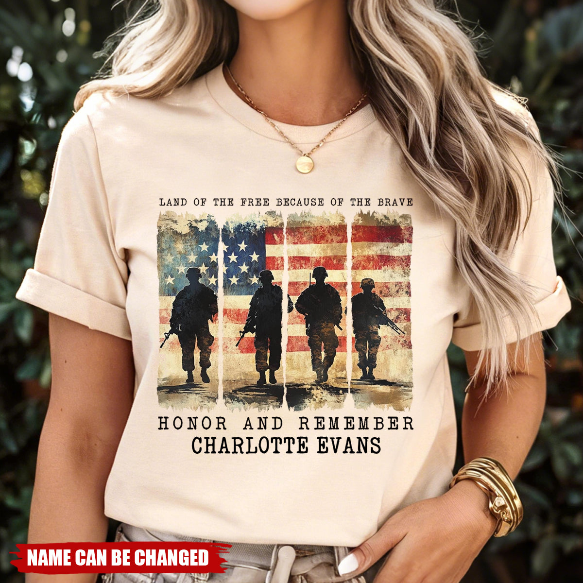 Land of the brave Shirt, Patriotic American Flag Shirt - Personalized Shirt