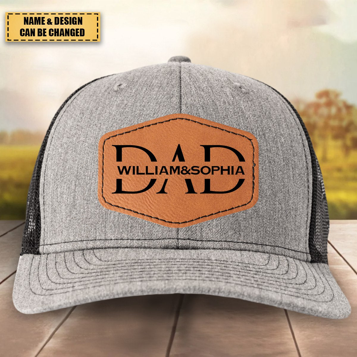Personalized Dad Trucker Hat with Patch