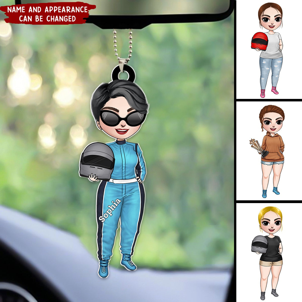 Personalized Car Ornament Track Racing Mom - I'm A Mom Of A Track Racer - Racing Girl