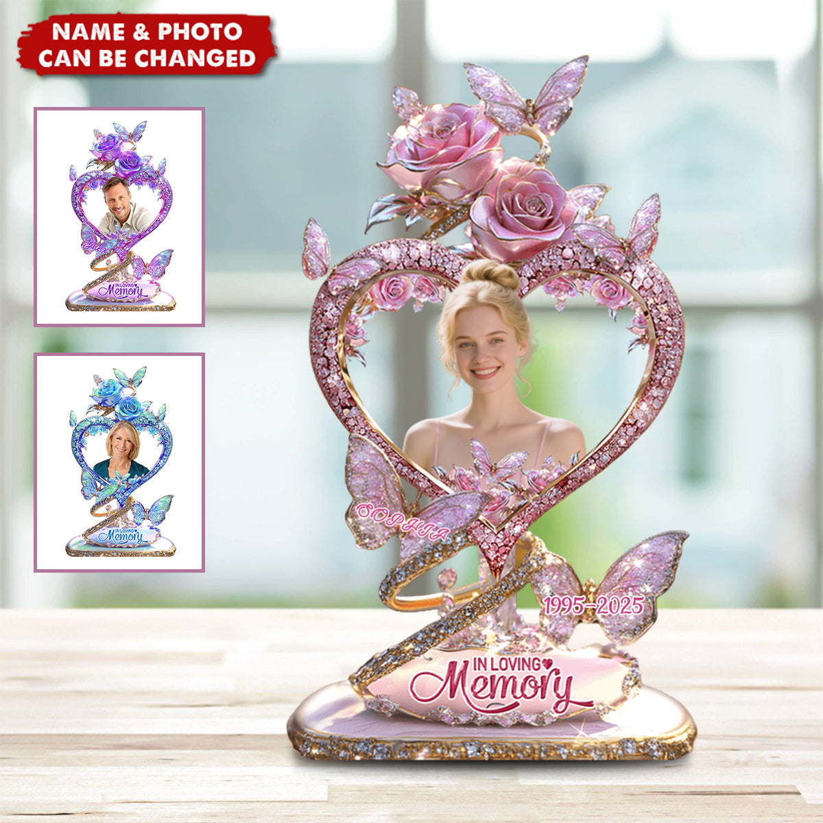 In Loving Memory - Personalized Memorial Custom Shaped Acrylic Plaque