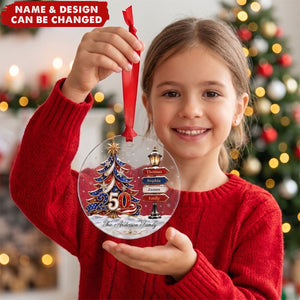 America 250 Family Tree - Personalized Glass Ornament