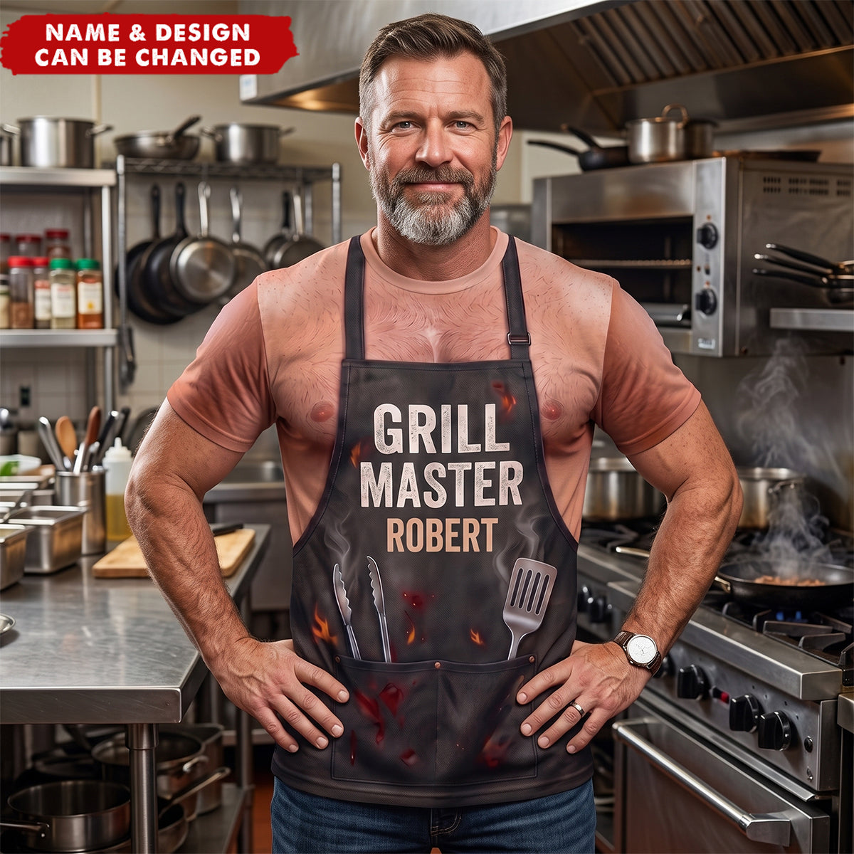 Grill Master - Personalized All-Over-Print T-Shirt