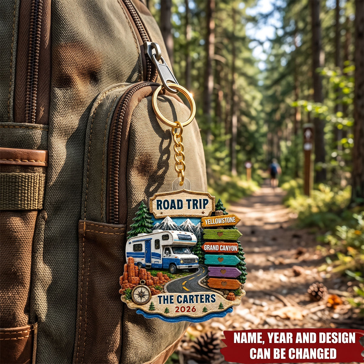 Trending Road Trip Travel Adventure - Personalized Acrylic Ornament - Vacation Gifts For Couple, Family