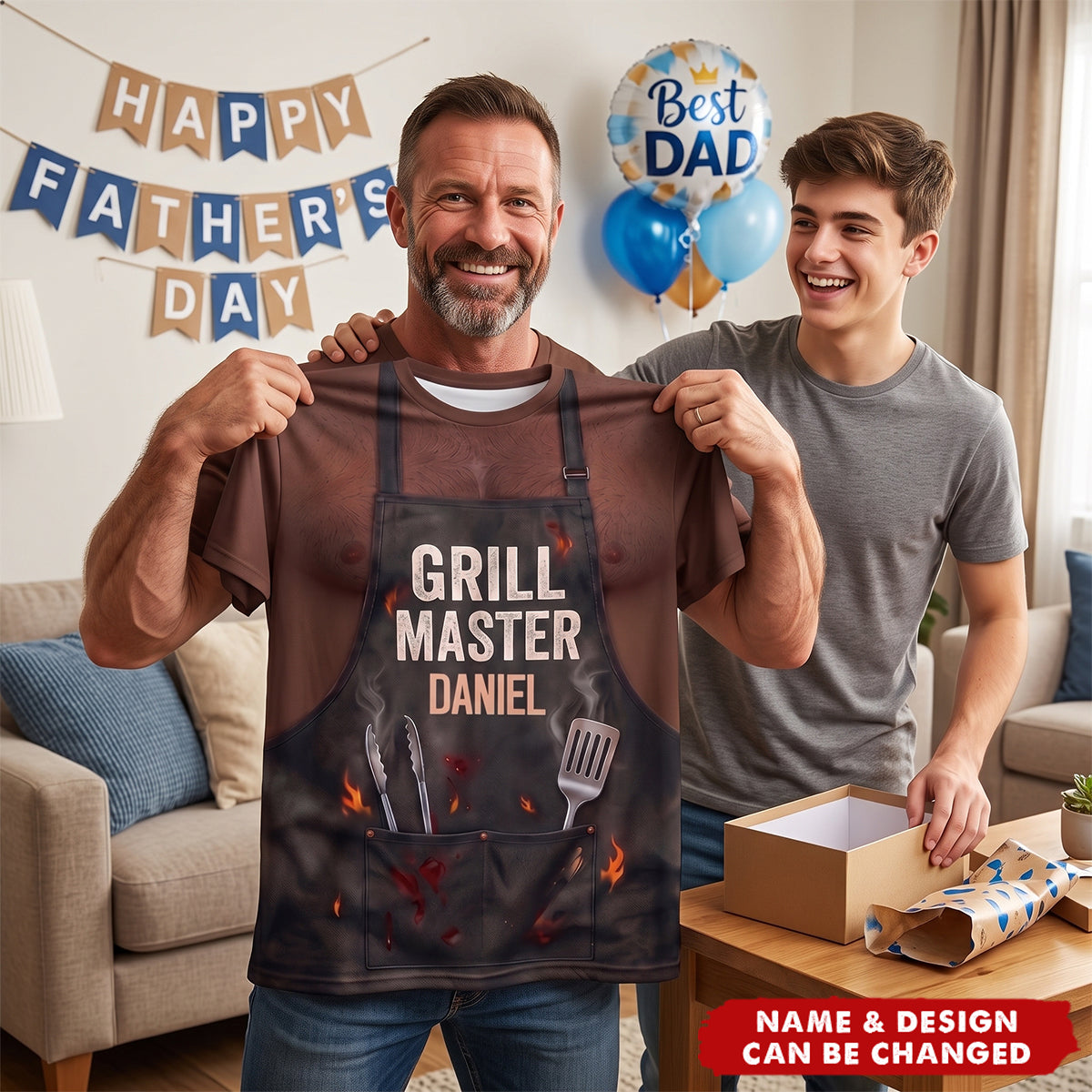 Grill Master - Personalized All-Over-Print T-Shirt