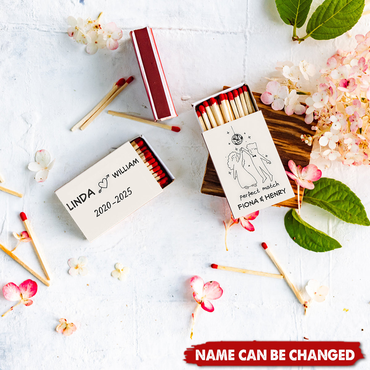 Personalised Wedding Matchboxes Favours,Custom Match Boxes with Safety Matches