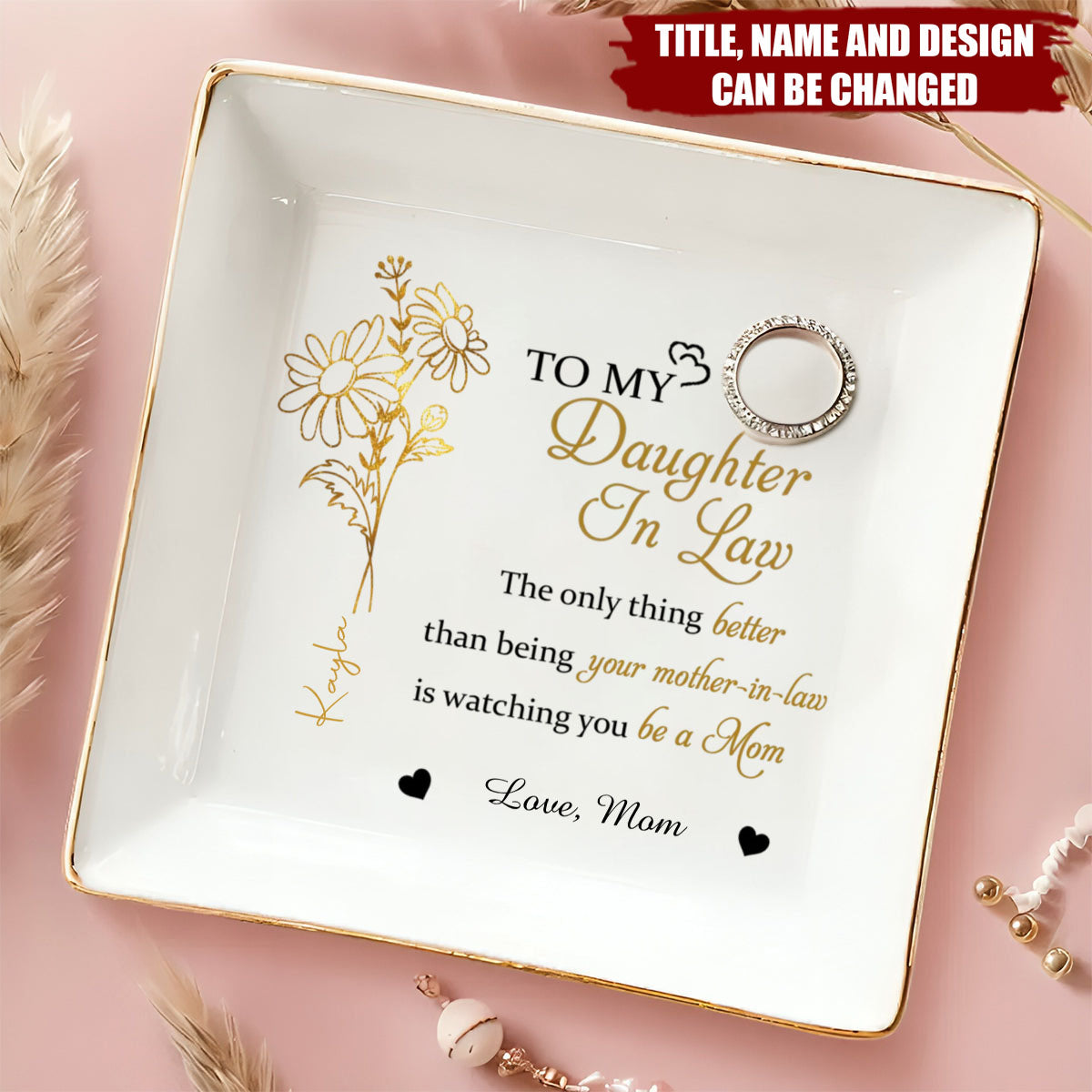 She’s My Forever Spring - Personalized Jewelry Dish - Mother's Day, Gift For Mom, Daughter