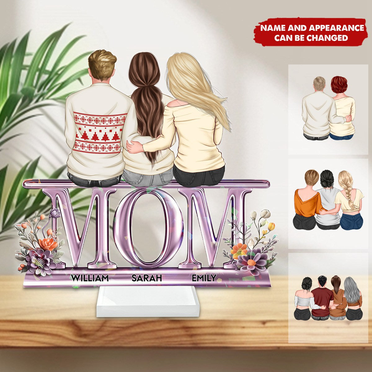 Mom We Love You - Personalized Acrylic Plaque, Gift For Mom