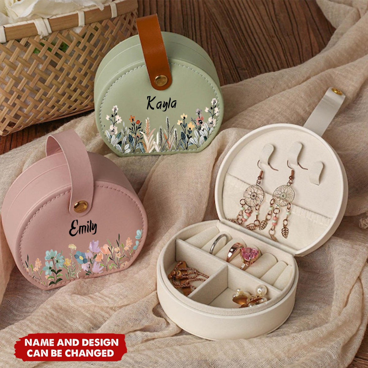 Personalized Custom Jewelry Box, Birthday Gift for Women