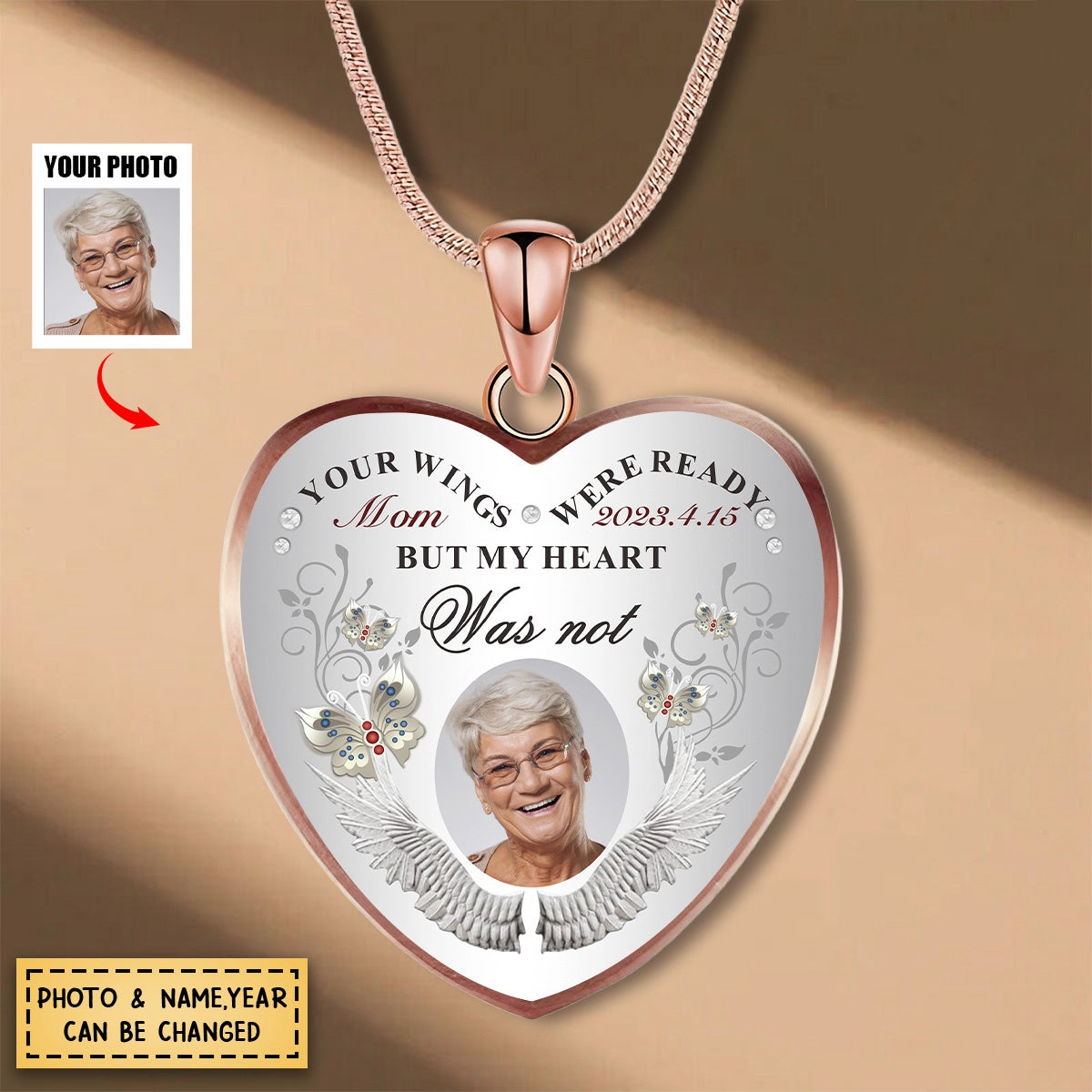 Forever Love In Heart Personalized Heart Necklace