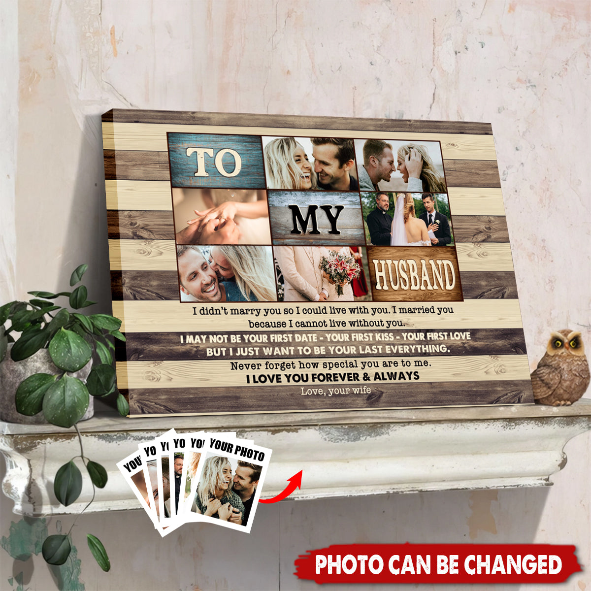 Custom Photo To My Husband - Personalized Canvas Prints,Gift for Husband, Father's Day Gifts