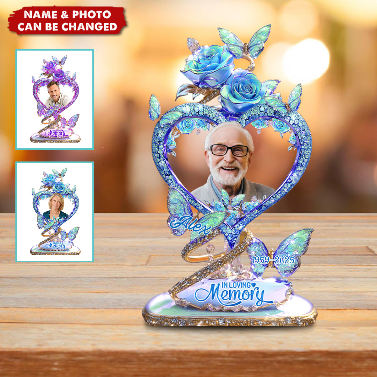 In Loving Memory - Personalized Memorial Custom Shaped Acrylic Plaque