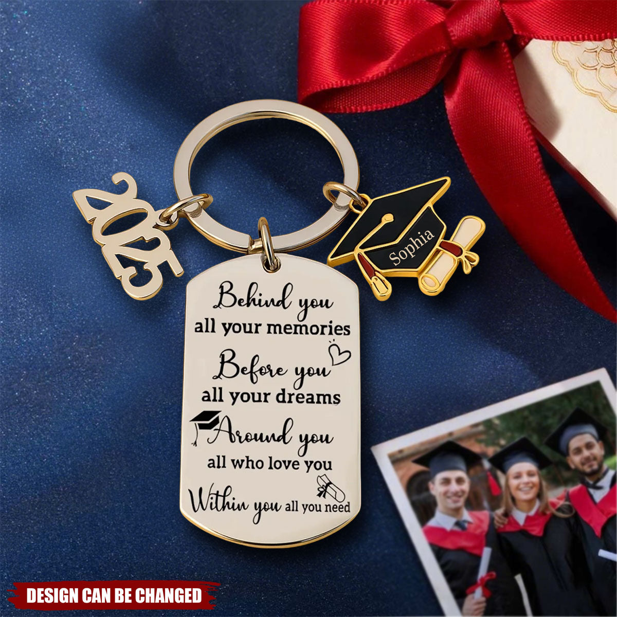 Family Personalized Custom Graduation Keychain - Graduation Gift For Family Members, Brothers, Sisters