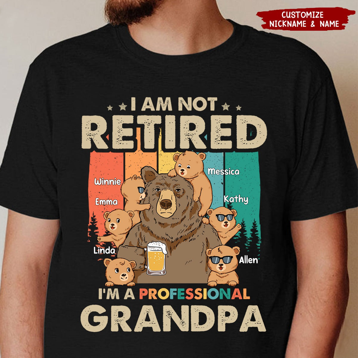 I'm A Professional Grandpa Dad Bear Personalized T-shirt