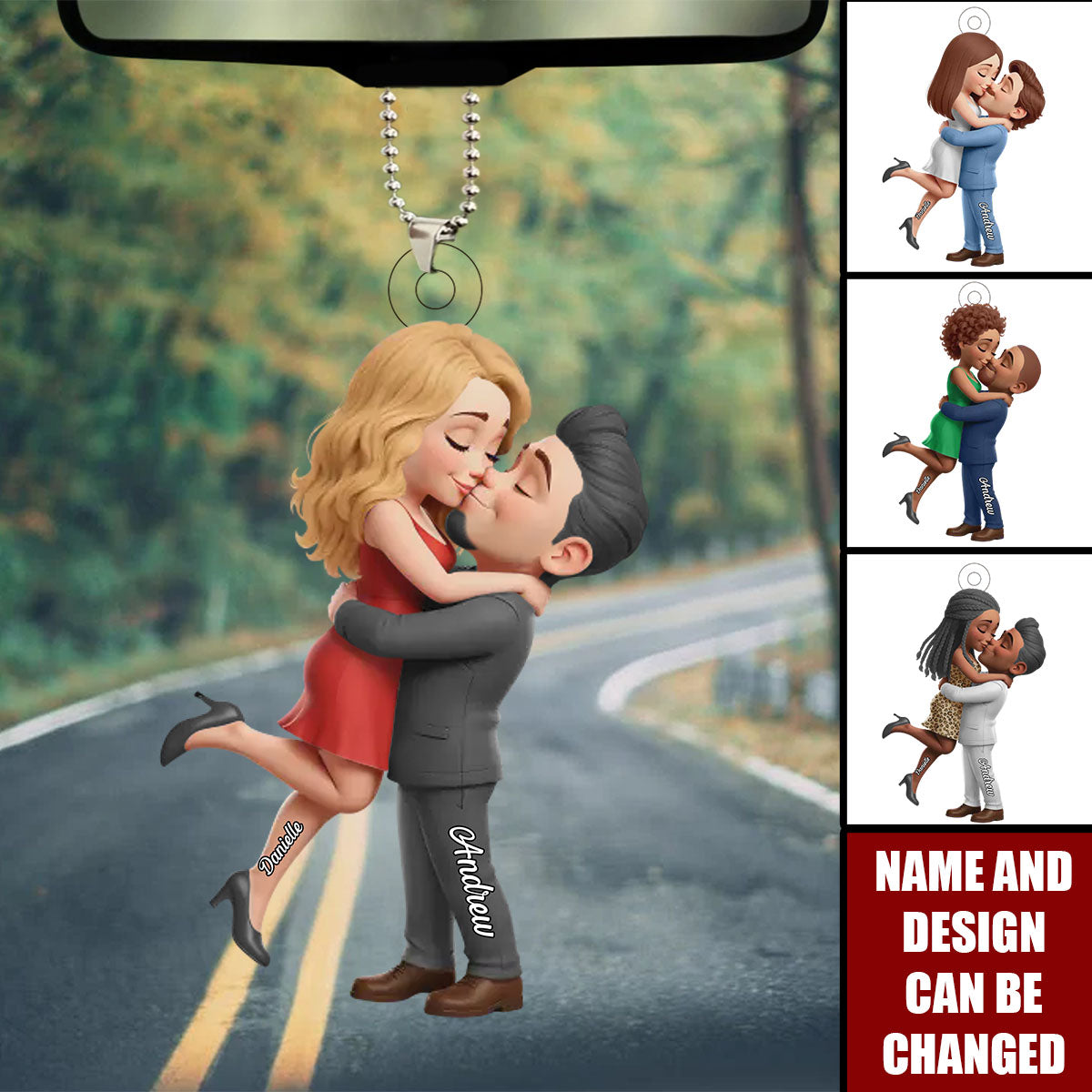 Love Since Day One - Personalized Acrylic Ornament, Car Hanger,  Gift For Husband Wife, Anniversary