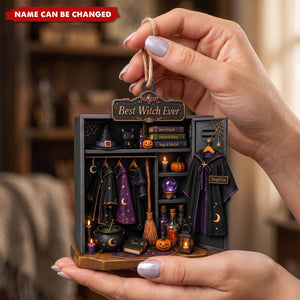 Best Witch Ever, Personalized Custom Wood Ornament, Gift For Witch Lovers