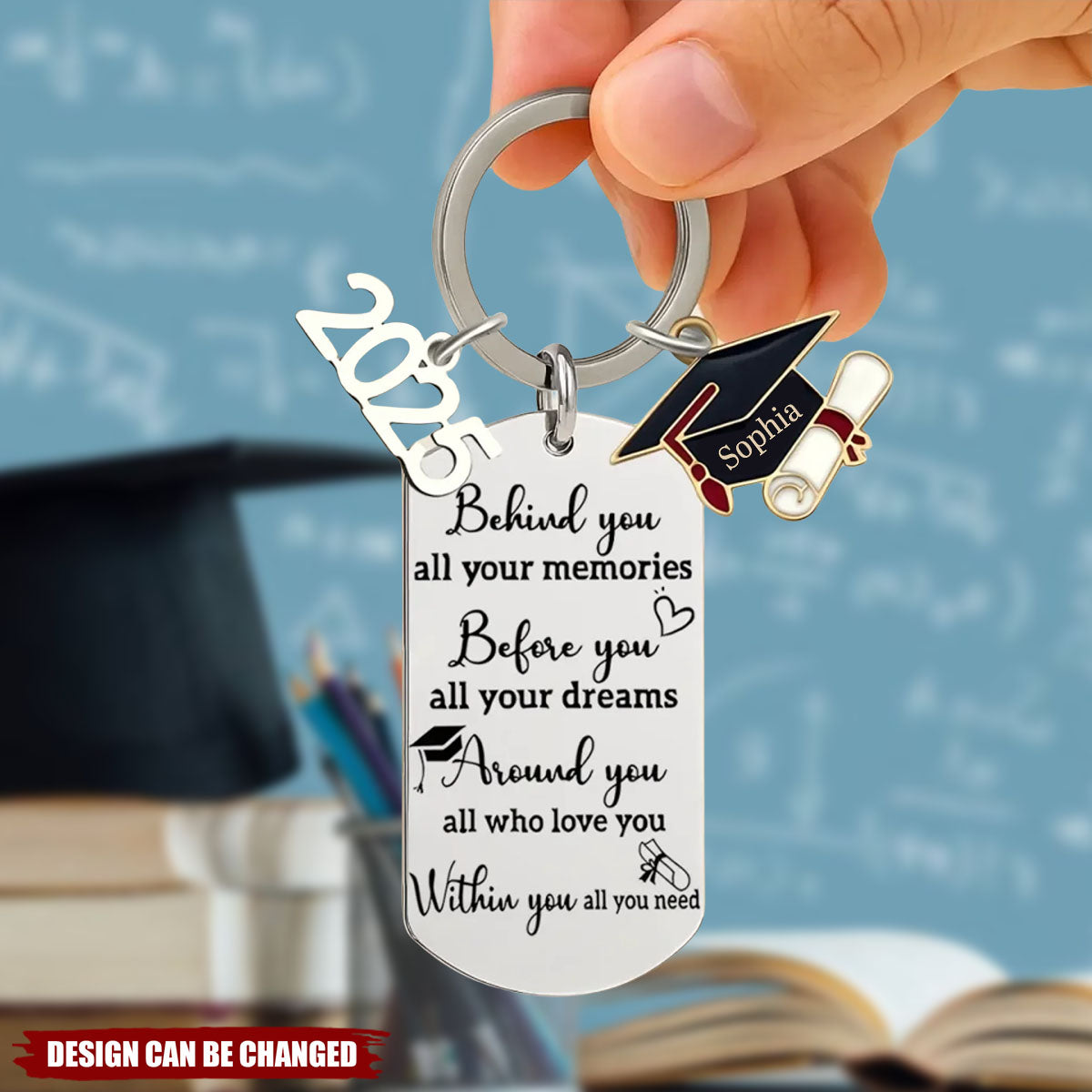 Family Personalized Custom Graduation Keychain - Graduation Gift For Family Members, Brothers, Sisters