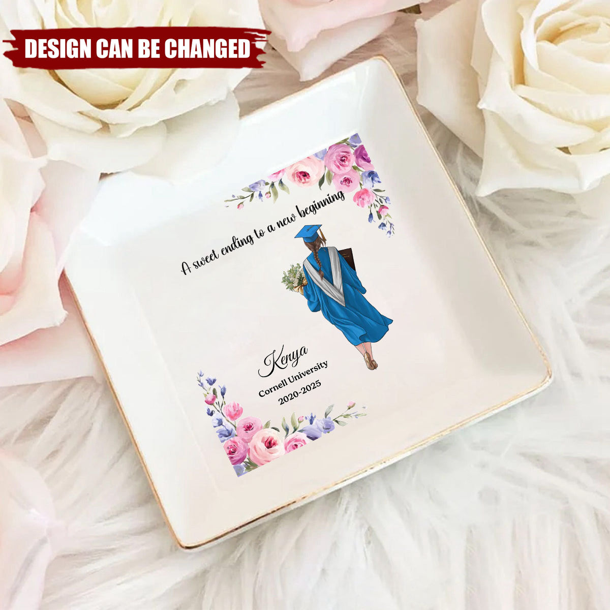 Graduate With Pride - Family Personalized Custom Full-Print Jewelry Dish - Graduation Gift For Family Members, Siblings