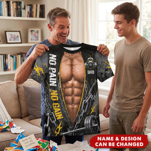 No Pain No Gain - Personalized Fitness All Over Shirt