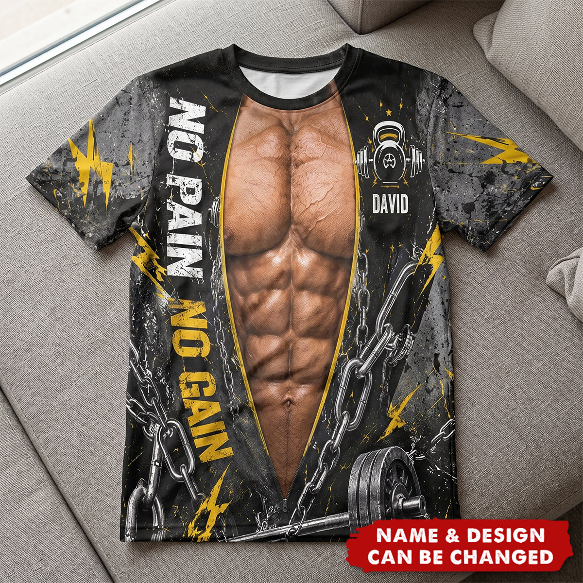 No Pain No Gain - Personalized Fitness All Over Shirt