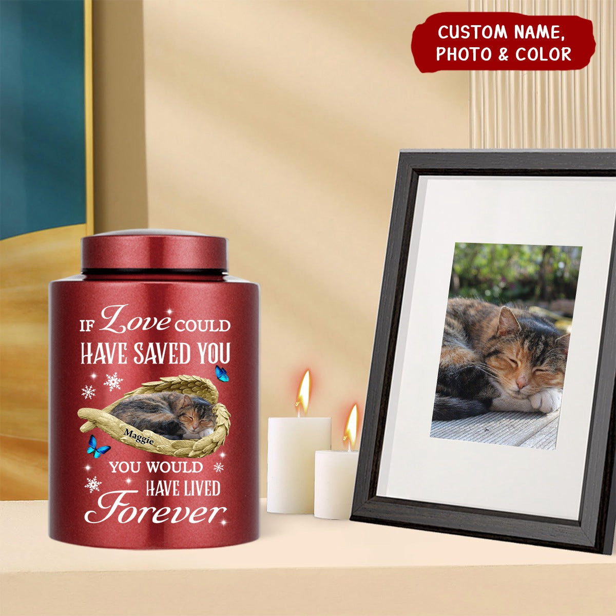 You Were My Favorite Hello and My Hardest Goodbye - Personalized Stainless Steel Urns, Keepsake Urn for Ashes