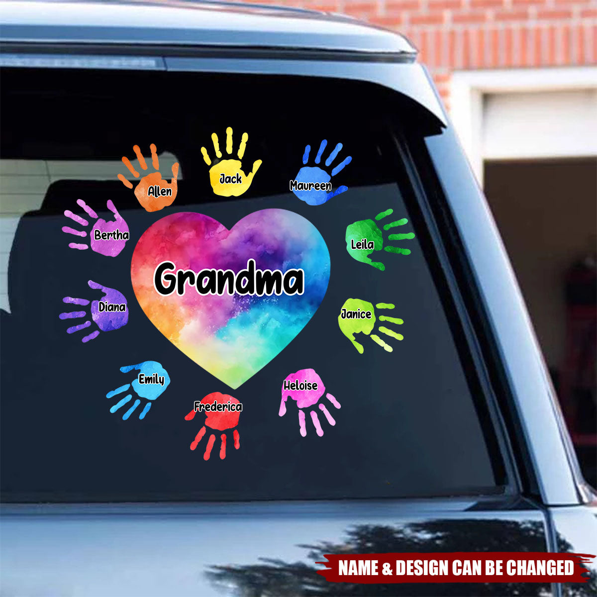Grandma Colorful Hands - Personalized Decal, Gift For Family, Grandma/ Mommy Gift