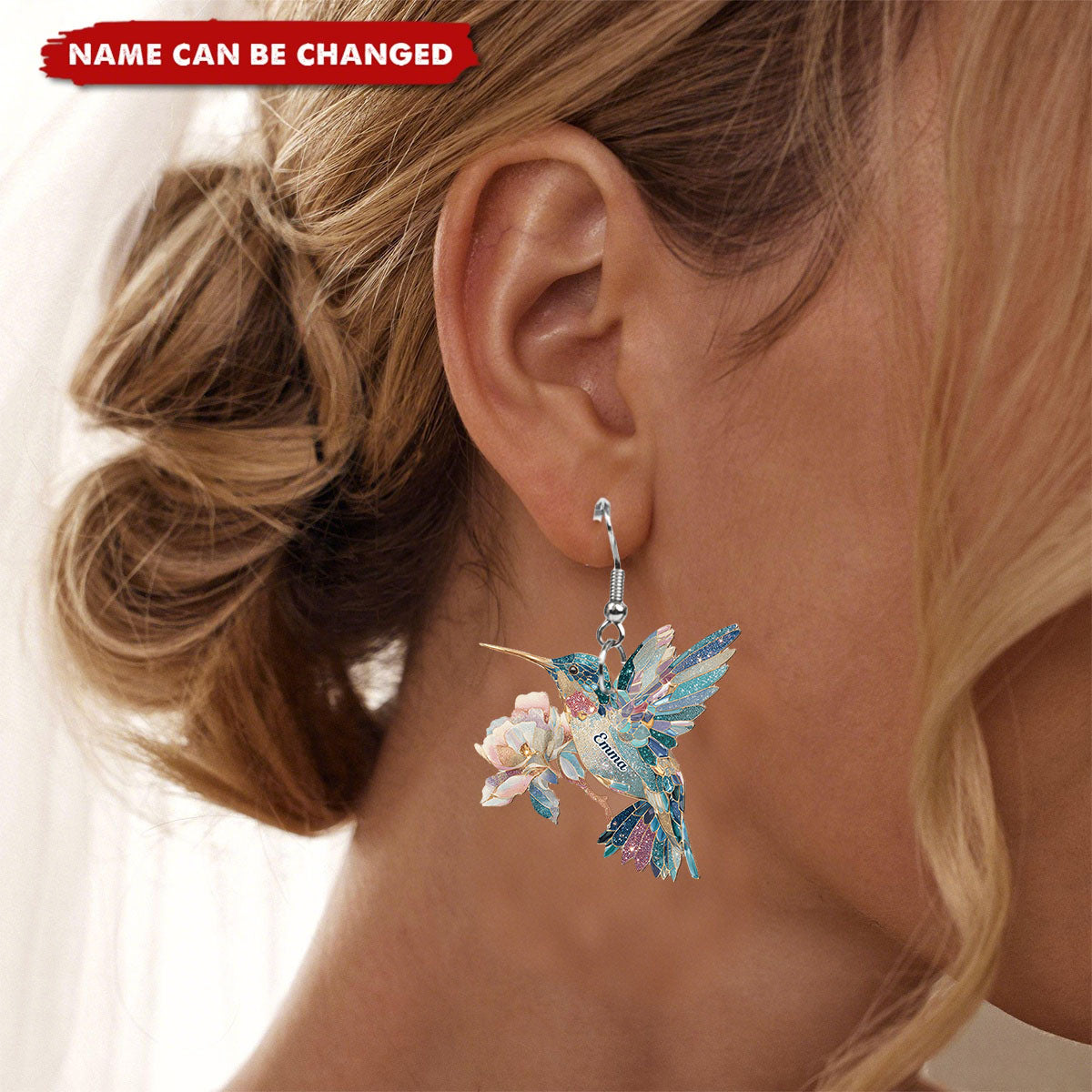 Love Hummingbird - Personalized Hummingbird Earrings