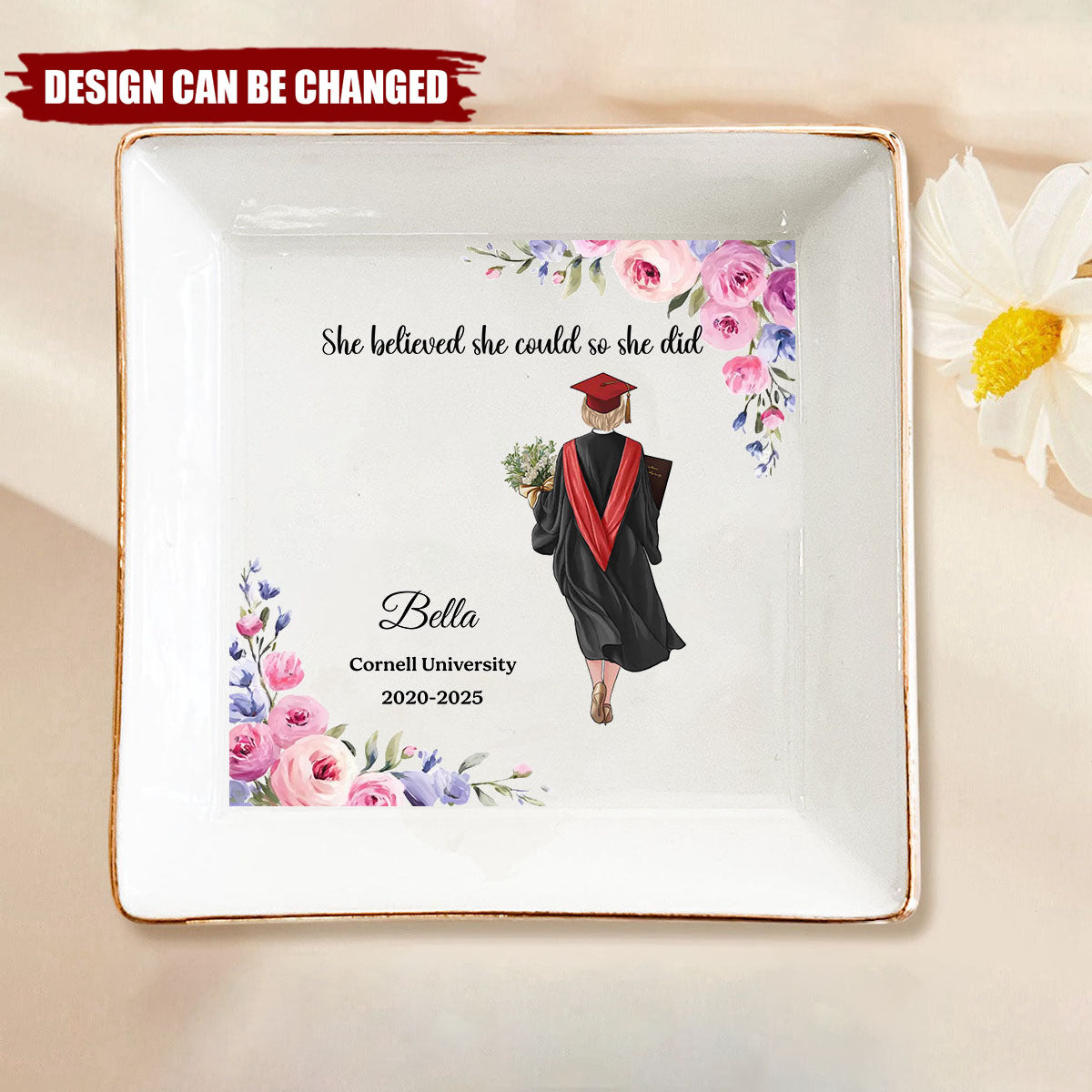 Graduate With Pride - Family Personalized Custom Full-Print Jewelry Dish - Graduation Gift For Family Members, Siblings