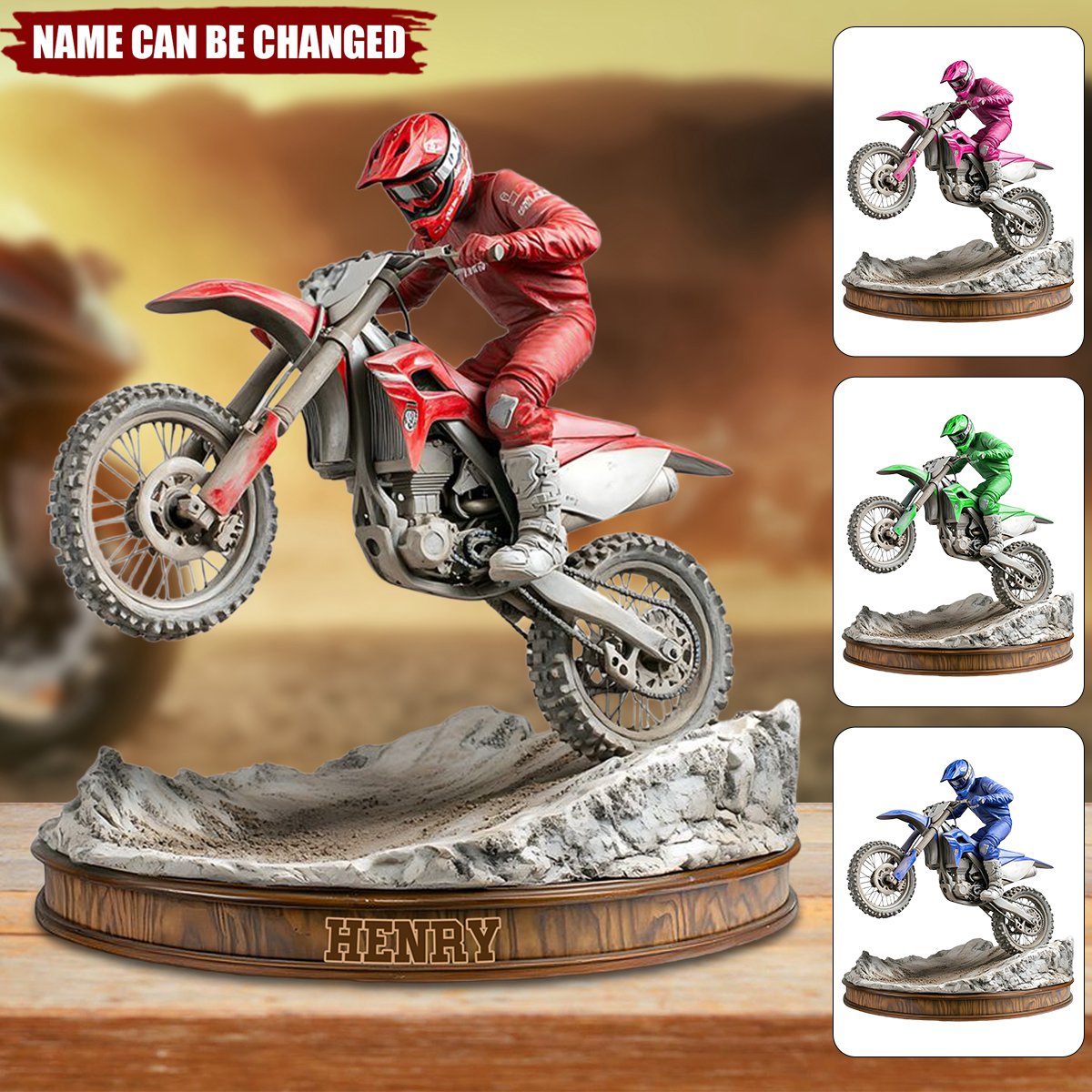 Ride Or Die - Personalized Dirt Bike Custom Shaped Acrylic Plaque