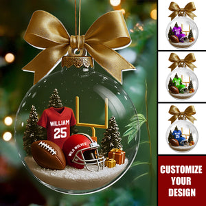Football Season Is Coming - Personalized Christmas Acrylic Ornament