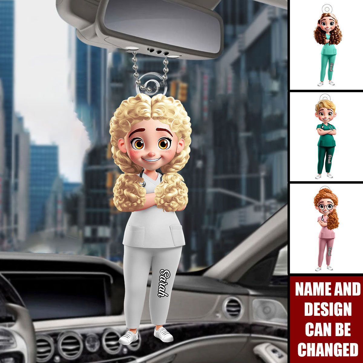 3D Effect Nurse Nutrition Facts  - Personalized Acrylic Ornament, Car Hanger,  Gift For Nurses