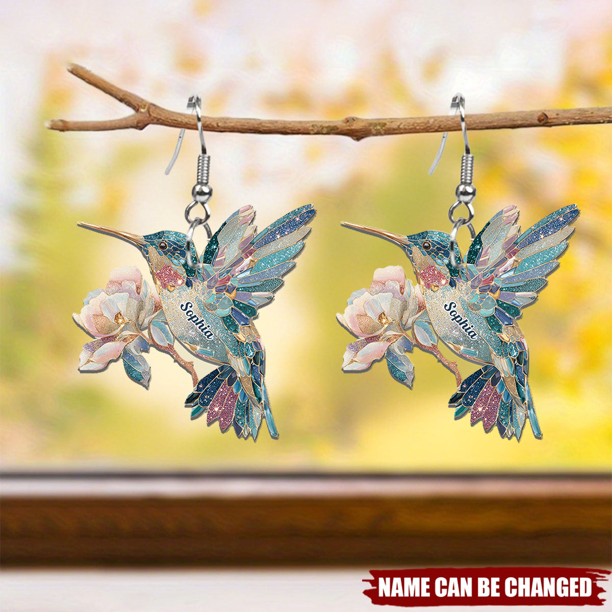 Love Hummingbird - Personalized Hummingbird Earrings